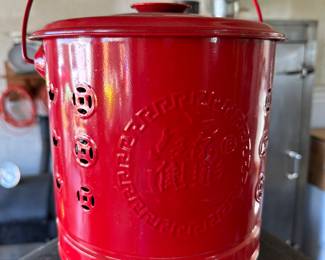 This is a MINT PERFECT Operitacx tabletop fireplace metal burn barrel!