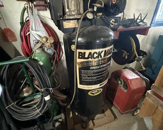 Anyone need some air? This is a Black Max 6HP air compressor! Also a LARGE assortment of welding tools and accessories!