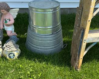 We have MULTIPLE Galvanized Buckets and Tubs around the farm!