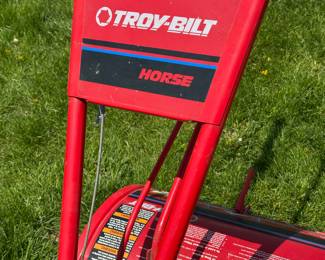 Terrific Troy Built Horse 20 in. Briggs and Stratton Engine Rear Tine Forward Rotating Gas Garden Tiller!
