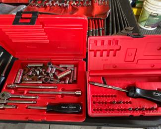 Here are a couple of snap on sets they were still putting together from multiple drawers