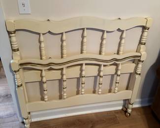 Here is the first of two French Provencial Twin Head and footboards! (The beds are complete!)