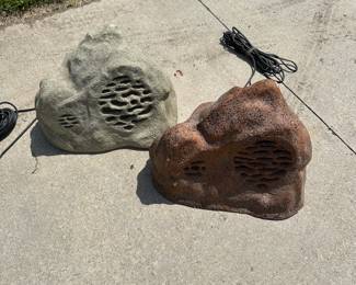 He was such a great pair of stone garden speakers with extremely long chords!