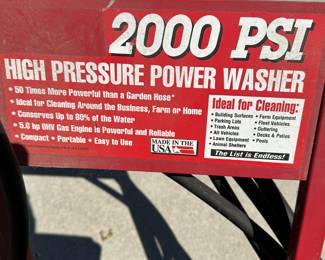 EX-CELL 2000psi pressure washer