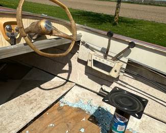 Vintage 1960s 15’ Aluminum Starcraft Boat with Outboard Motor AND Trailer. This boat is absolutely solid, but needs some TLC. Would make a great summer project!