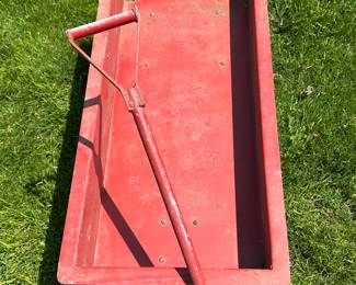 Fantastic Vintage ALL Metal Red Wagon! Original Paint with four Magliner Wheels! Excellent Condition!