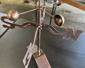 I love this piece. It was found in a box that had a lot of damage on the outside, but once we opened it, this beauty was inside! It is a beautiful hammered, copper colored weathervane. Made by E-Z-Vane right here in the state of Michigan! Absolutely mint perfect never used pulled out of the box today!