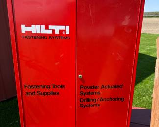 HILTI Vintage Hilti Metal Wall Mount Cabinet Garage Shop With Key! We HAVE TWO OF THESE! NEW OLD STOCK! MINT UNUSED! Original Boxes!