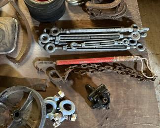 Lots of miscellaneous from around the barn, but at the end of the picture are some turnbuckles