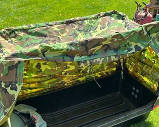 A FANTASTIC LIKE NEW Camo Small Duck Hunting Boat/Sled!