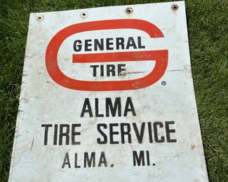 A Terrific Vintage GENERAL TIRE Metal Sign!