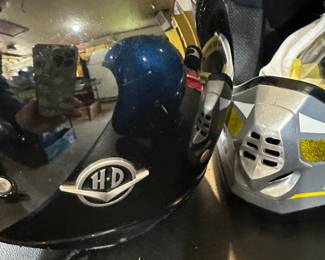 Here’s an up close shot of the Harley Davidson logo. It’s the symbol of the American motorcycle manufacturer. This is the classic H-D Fender skirt medallion logo.
