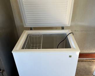 Here is a smaller of the two chest freezers we have in terrific condition works well!