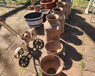 Milk cans and strainers