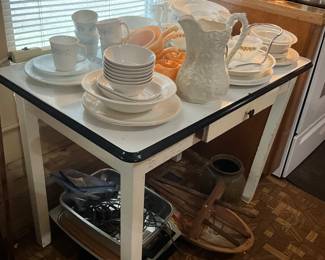 Enamel top table