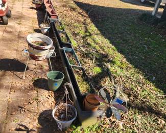 Wooden flower boxes