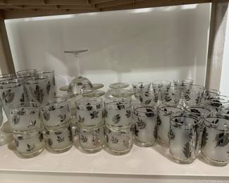 Vintage Libbey Frosted Silver