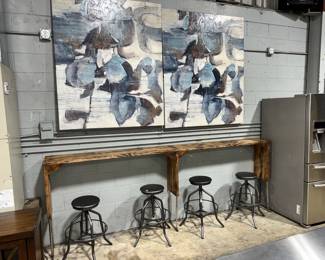 Bar Stools, Bar Top and Artwork Orlando