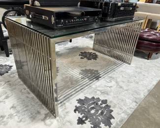 Chrome and Glass Dining Table Orlando Estate Auction