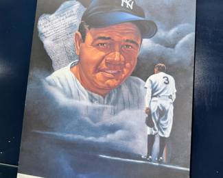 Robert Stephen Simon signed & Numbered Babe Ruth Artwork Orlando Estate Auction