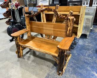 Log Bench Orlando Estate Auction