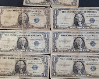 11 $1 Silver Certificates