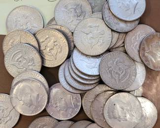 Lot of 42 Half Dollars 40% silver