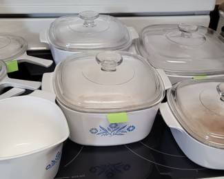 Cornflower blue Pyrex