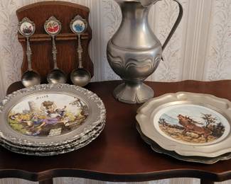 German pewter and porcelain