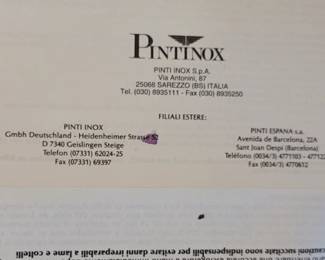 Pintinox stainless steel fine flatware sets, 12 five-piece placesettings