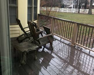 Teak patio set