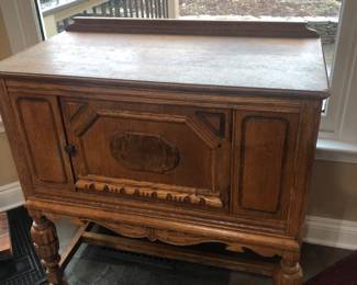 Jacobean style carved sideboard
