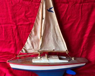 Antique model sailboat