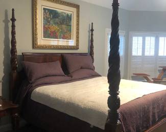 4 Poster mahogany bed