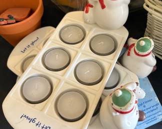 Hallmark holiday candles snowmen