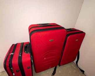 Red luggage