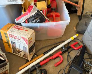 Gas tank storages and spare tools