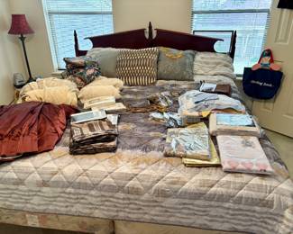 Bedding, curtains, sheers