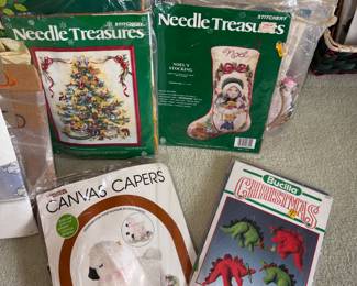 Needle treasures, Canvas, Bucilla, Sunset and others