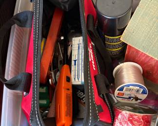Loose tools and fishing line