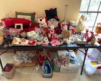 Upstairs Office area: Holiday decorations