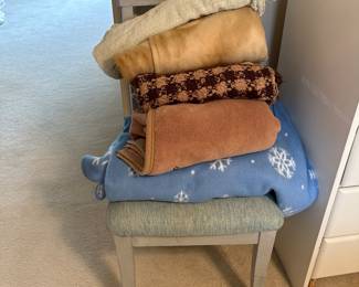 Chairs, lap blankets