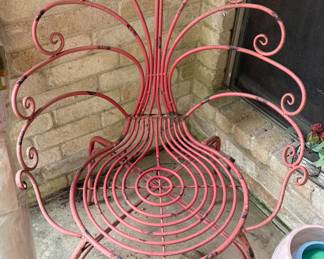Ornate metal chair