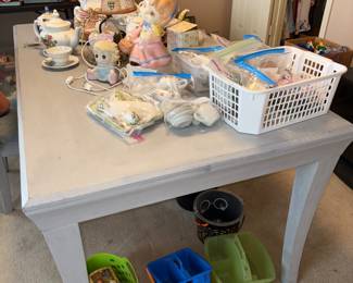 Table, Totes, Art Supplies