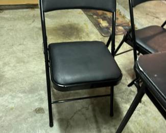 Padded folding chairs - set of 5, 3 additional with padded seats, padded card table