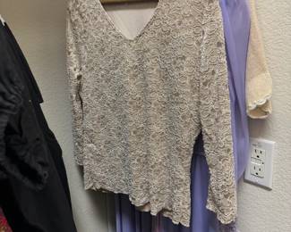 Sparkly beaded women's top in beige 