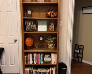 Oak bookcase, home decor, books