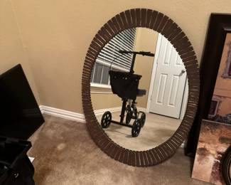 Large oval mirror