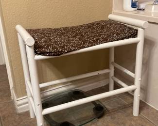 Sweet bamboo inspired vanity stool