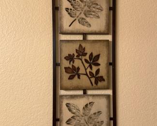 Leaf inspired metal wall art